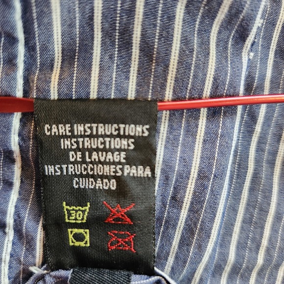 Buffalo David Bitton Shirt Men's XL Blue Striped 100% Cotton Collared Button-Up - Picture 11 of 14